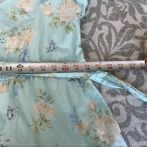 LoveShackFancy Target Estelle puff sleeve blue floral dress size 14 - Picture 6 of 16